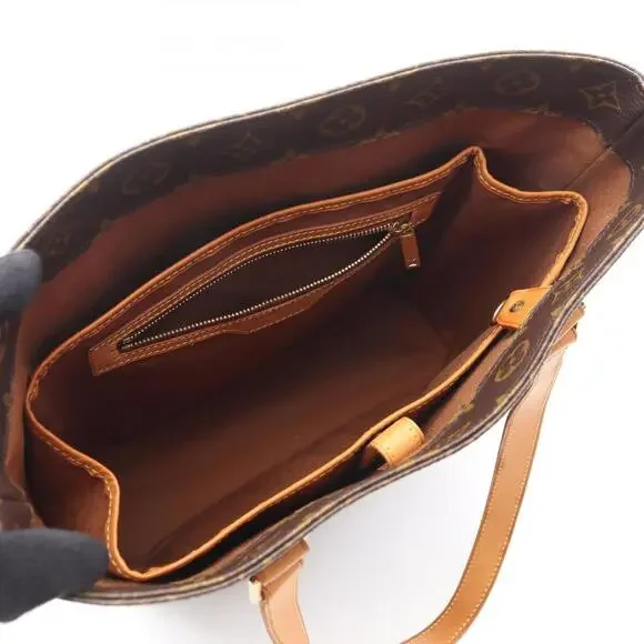 LOUIS VUITTON Authentic Brown Monogram Leather Tote Bag - Picture 4 of 11